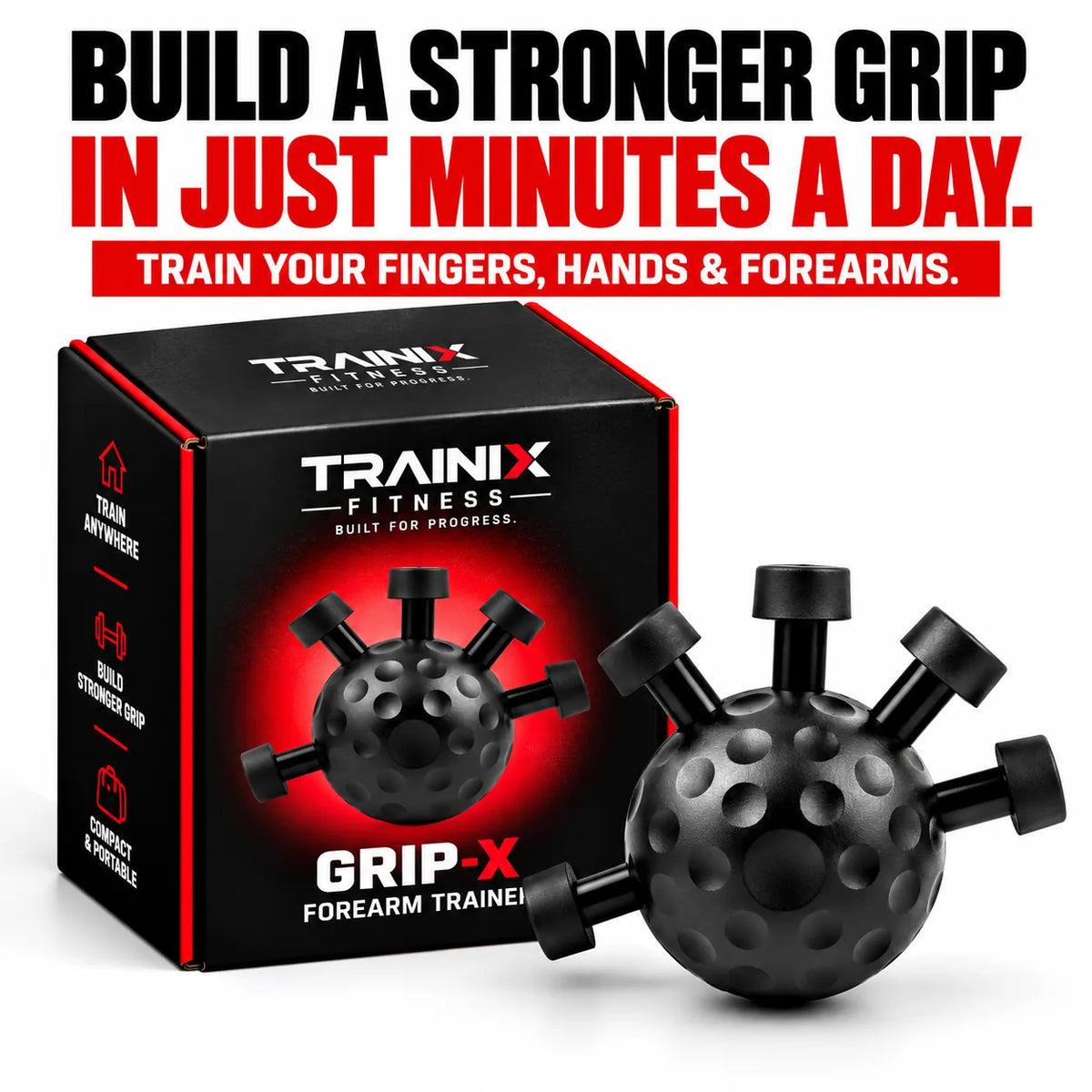 TRAINIX GRIP-X Forearm Trainer with its box